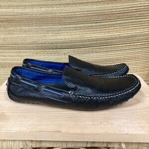The Rail Men's Leather Driving Shoes Moccasins Black Size Euro 45 US 11.5-12